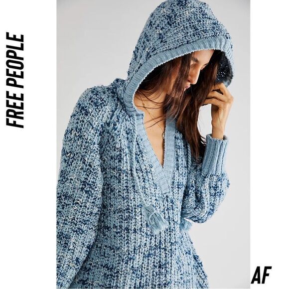 FREE PEOPLE NEVER LEAVING SWEATER HOODIE NEW SP